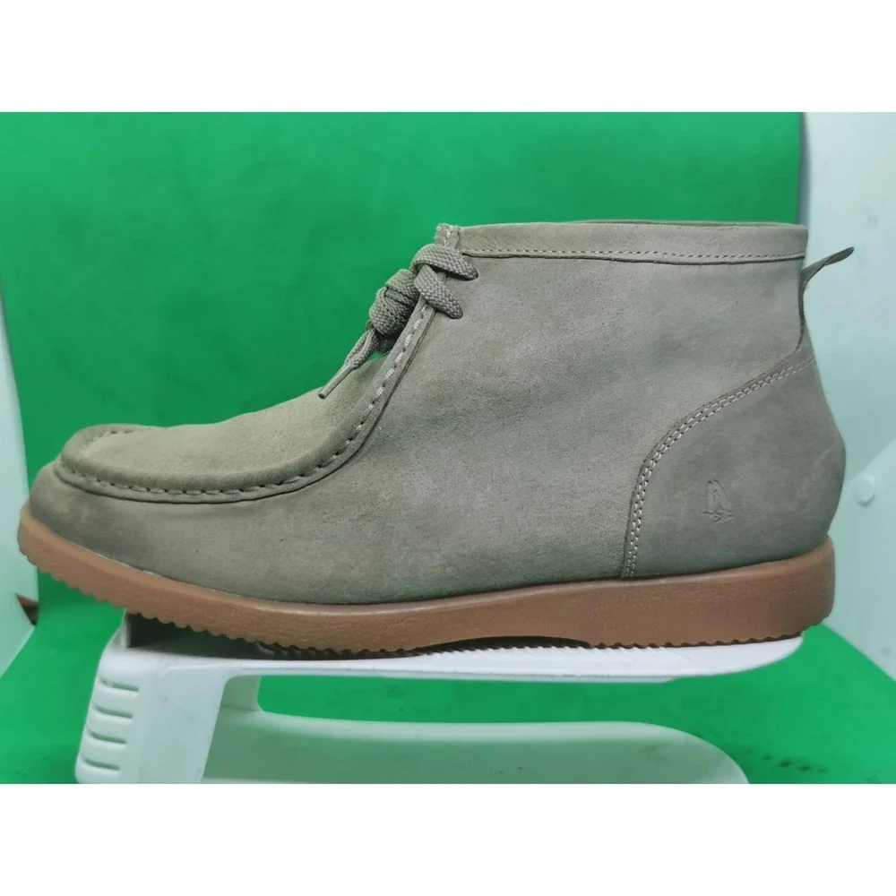 Hush Puppies Men's Bridgeport 2 Light Gray Suede Chukka Boots US Size 12 Wide